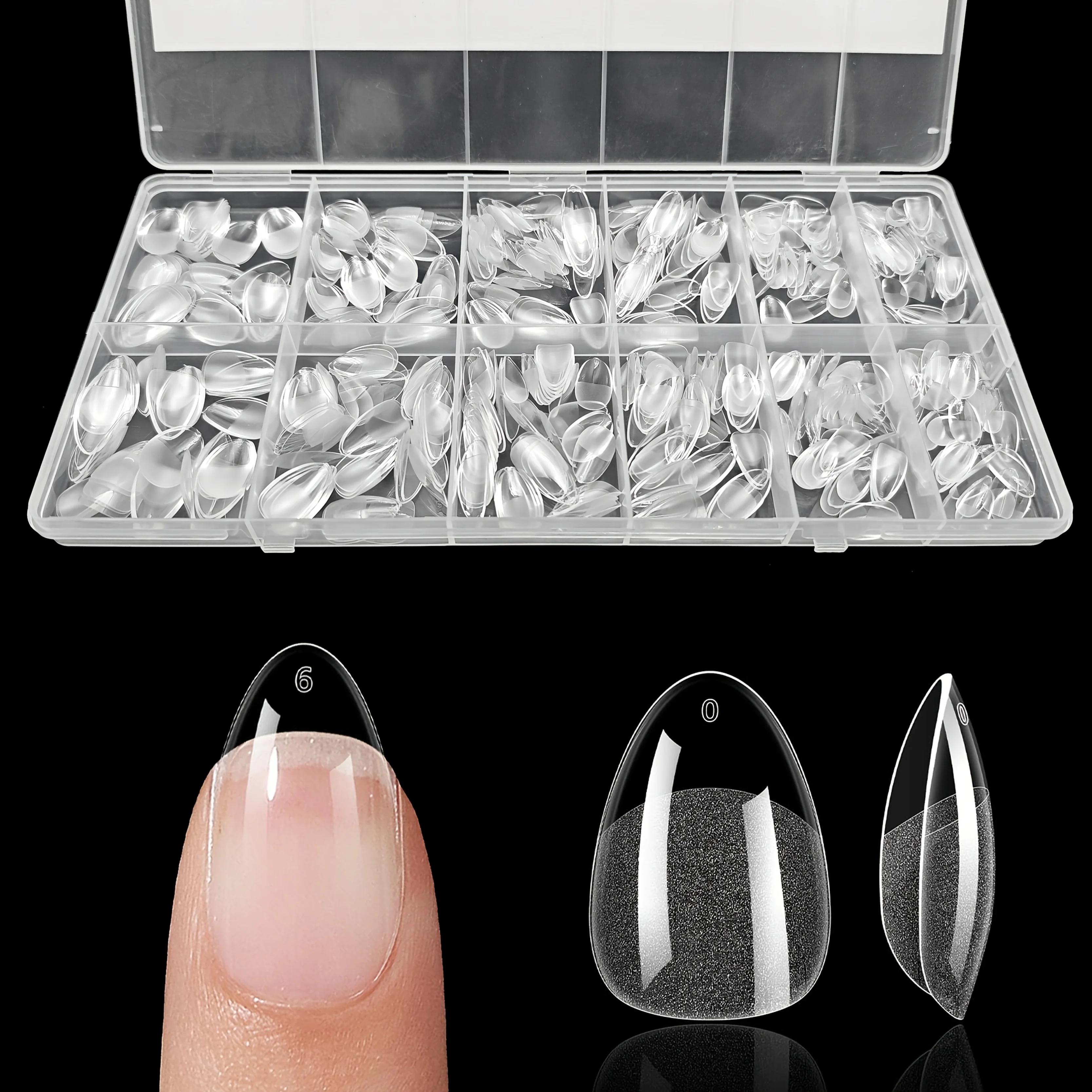 600 pièces faux ongles conseils finition Semi-mat amande cercueil français Stiletto formes carrées o