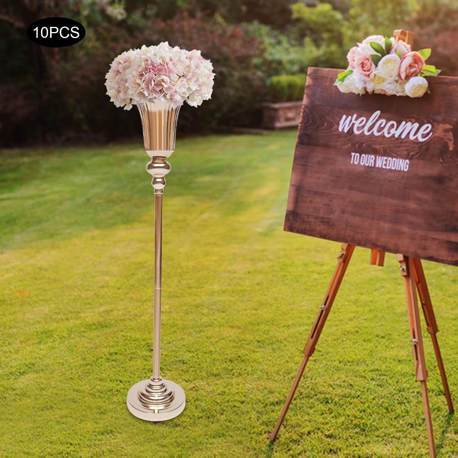 Ensemble de supports de fleurs de mariage 10 pièces 77,5 cm, présentoir floral élégant et élégant po