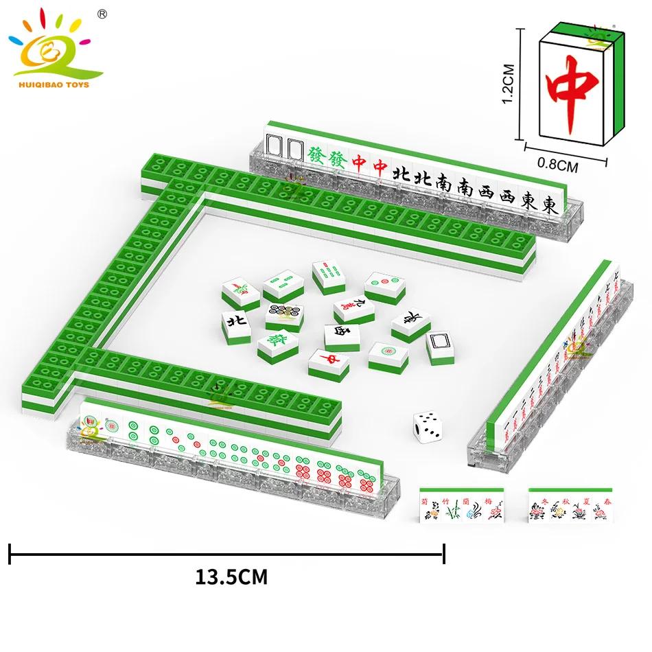 HUIQIBAO-Mini décennie s de Construction MOC Mahjong pour Enfant, Jeu de Société, 292 Pièces