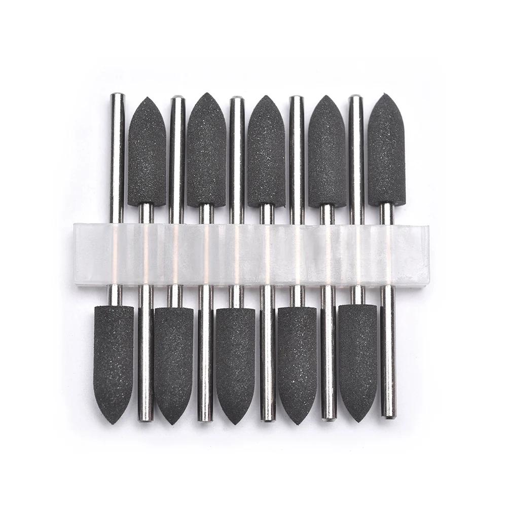 Foret à ongles en Silicone, ensemble de fraises en caoutchouc pour manucure et pédicure, tampon à on