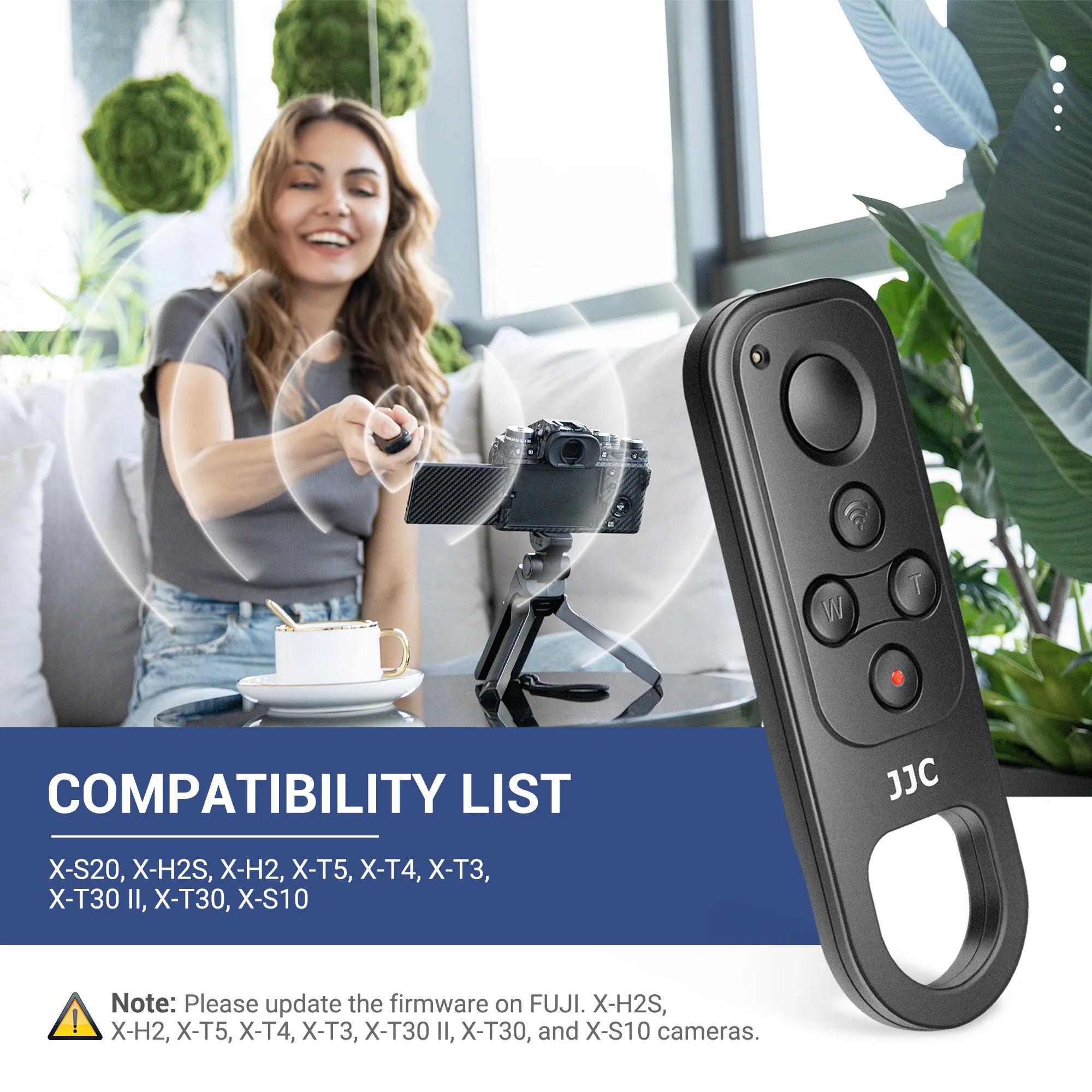 JJC télécommande sans fil Bluetooth pour Fujifilm Fuji XT50 X100VI X-S20 X-T5 X-T4 X-T3 X-T30 II X-T