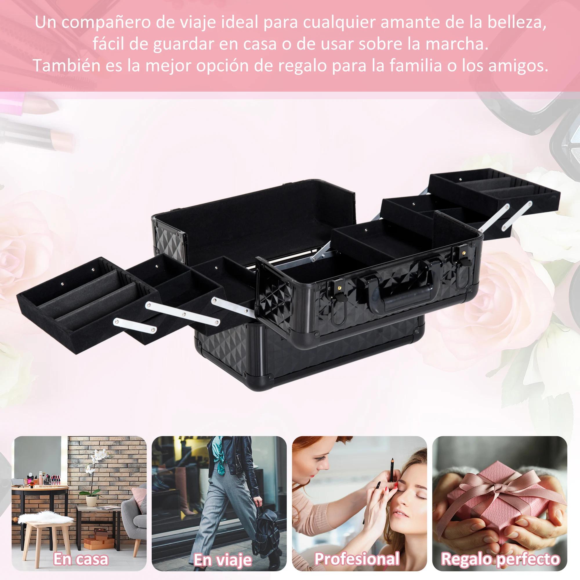 Homcom Trousse de maquillage Organisateur de cosmétiques professionnel