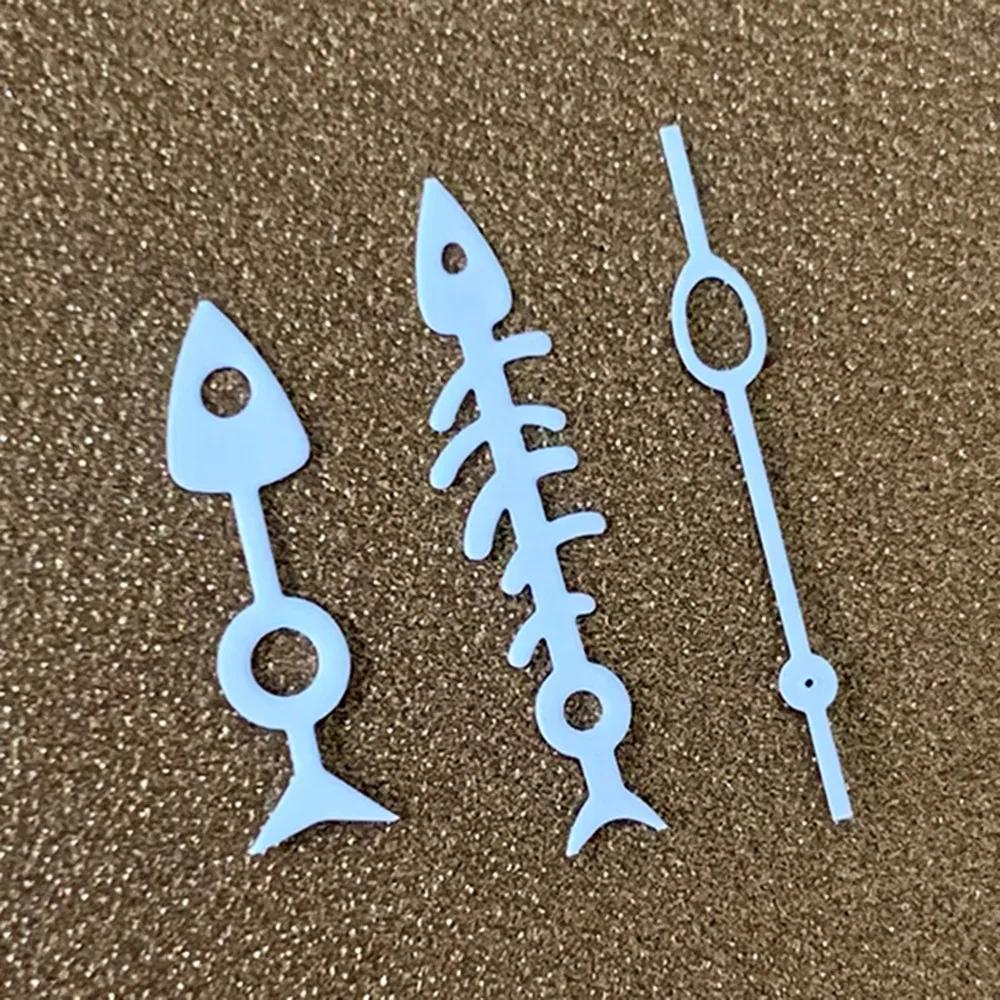 Aiguilles en acier pour montres, aiguilles en os de poisson, pointeur vert lumineux, pièce de rechan