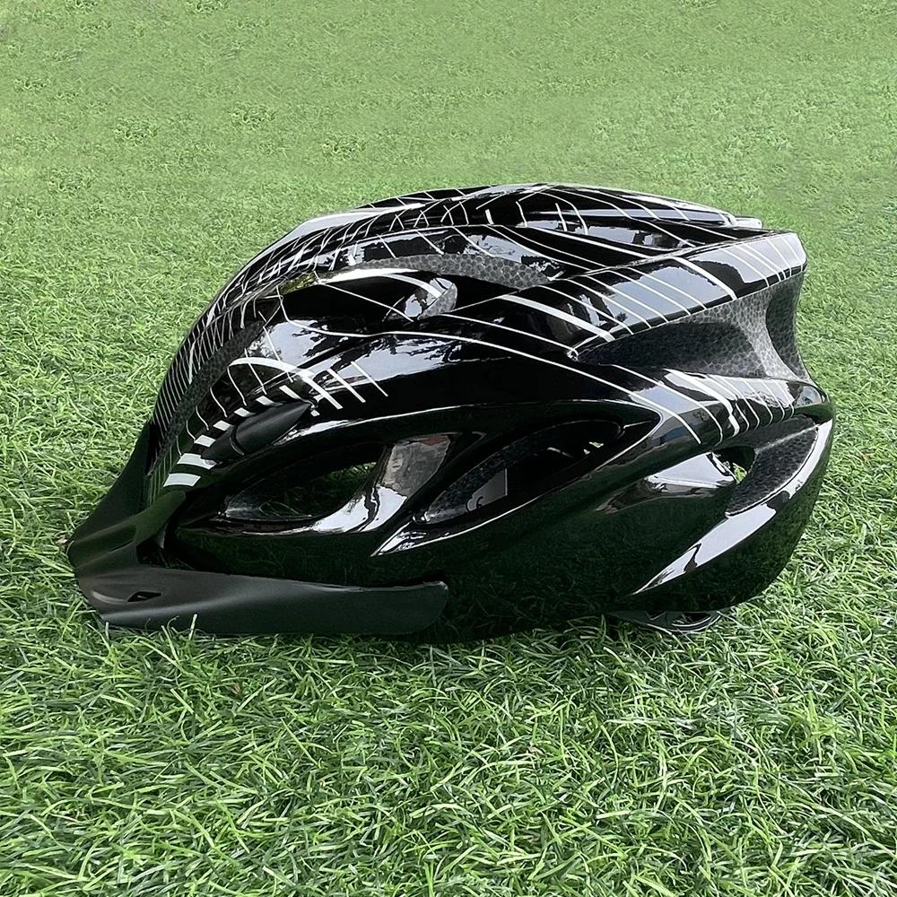 Casque de vélo de montagne ultraléger à rayures avec pare-soleil, casque de vélo VTT DH, sports de p
