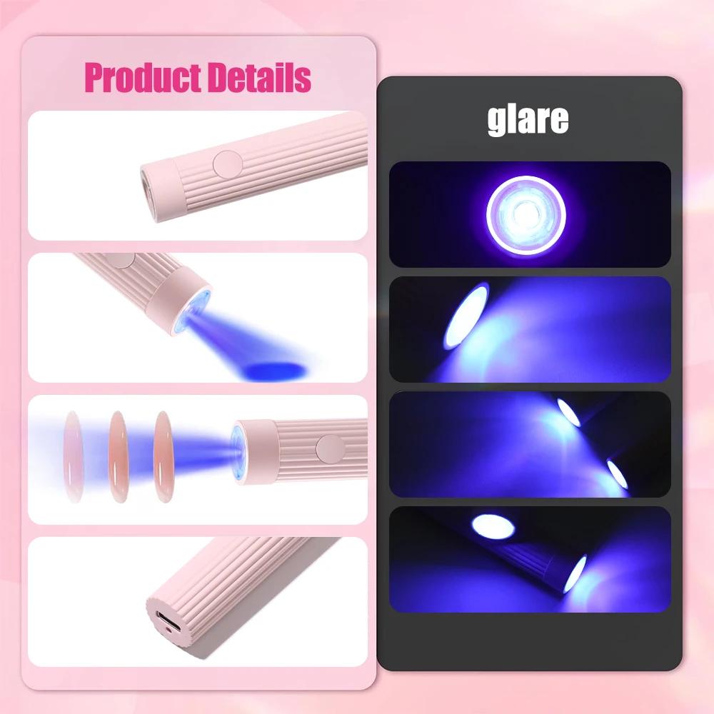 YIKOOLIN 1 Pc stylo forme Portable UV/LED lampe à ongles pour vernis Gel et presse sur ongles sans f