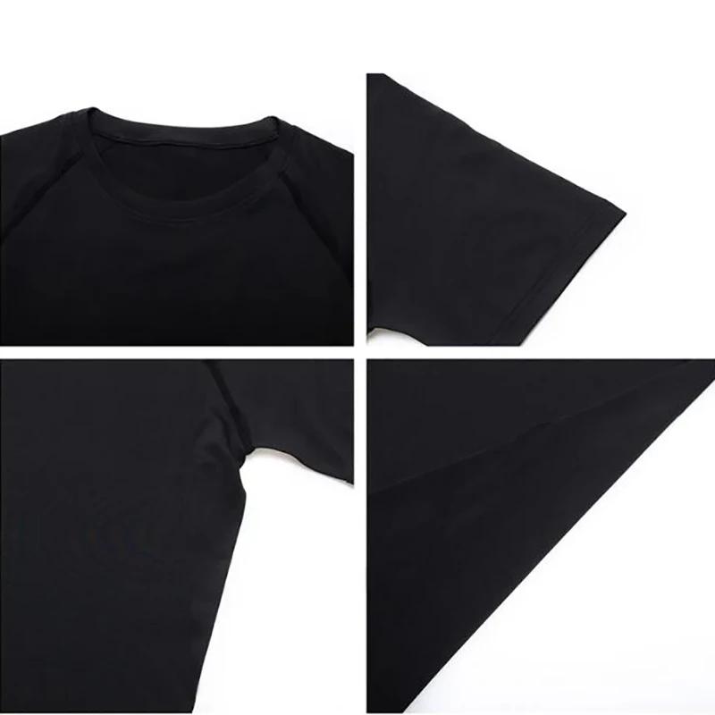 T-shirt de Compression pour hommes, vêtements de Sport d'été, T-shirt de course, élastique, séchage