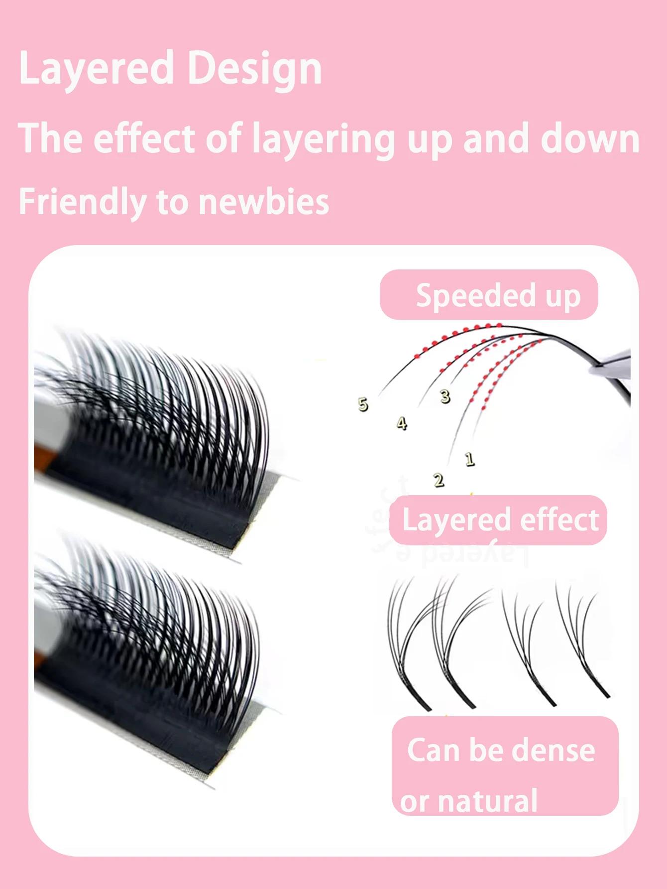 5D faux cils sauvages Extensions de cils de vison multicouche LB LC LJ Curl cils de haute qualité pr