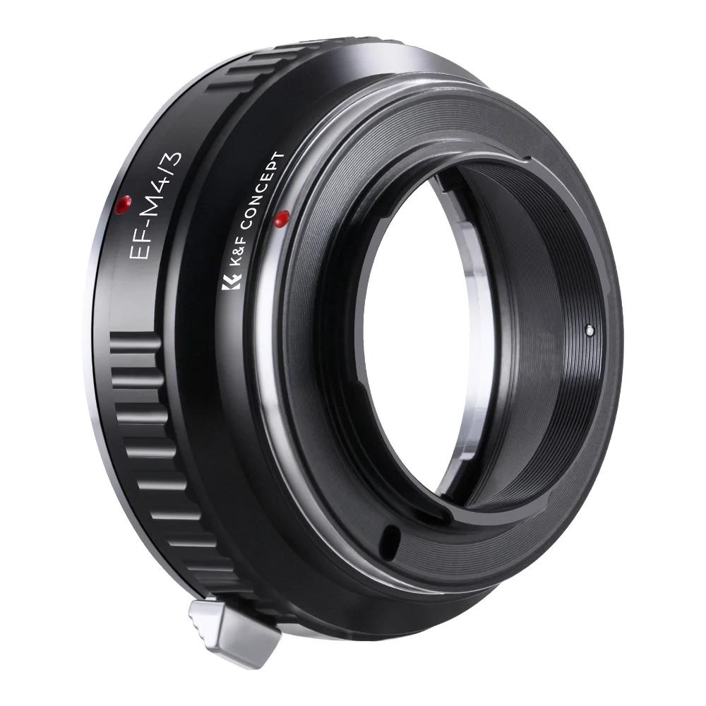 Adaptateur d'objectif K&F CONCEPT pour objectifs Canon EOS EF vers M4/3 MFT pour Olympus PEN et pour