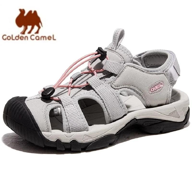 GOLDEN CAMEL-Chaussures Baotou pour femmes, sandales d'extérieur, non ald, résistantes à l'usure, dé