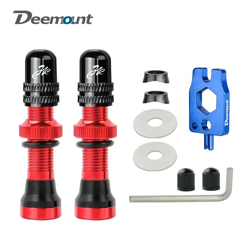 Deemount 2 pièces vélo Tubeless Schrader mamelon A/V vannes noyau en laiton CNC usiné anodisé pour v