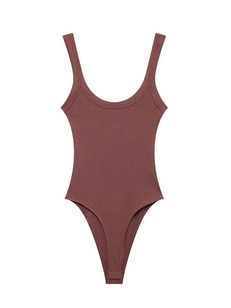Body côtelé à col rond pour femmes, avec bretelles, bouton-pression, combishort Sexy à la mode, vête