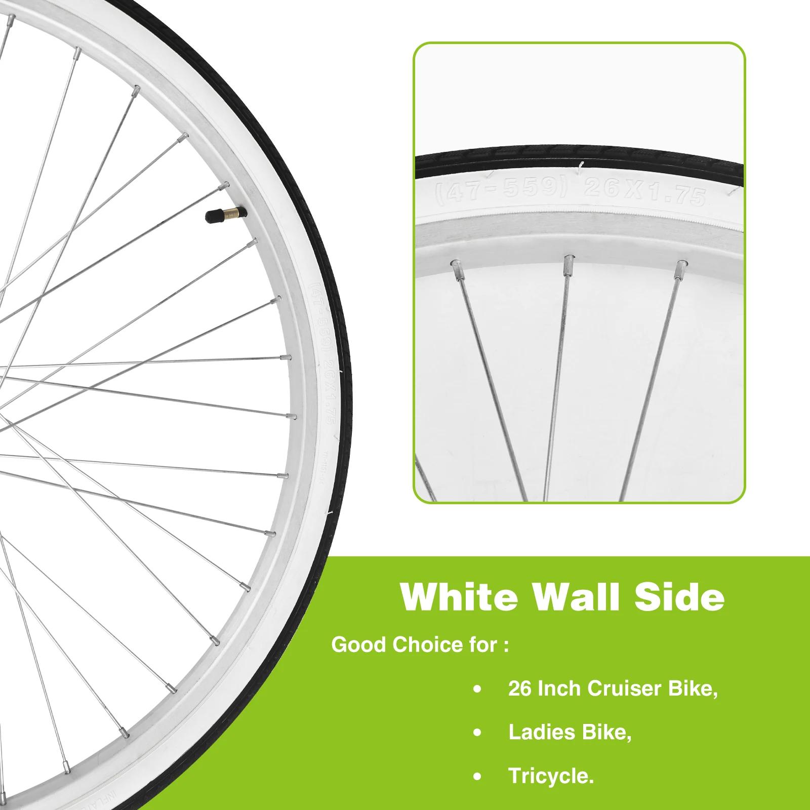 Pneu vélo 26x1.75 ZUKKA pliant mural blanc - Antidérapant drainage urbain banlieue