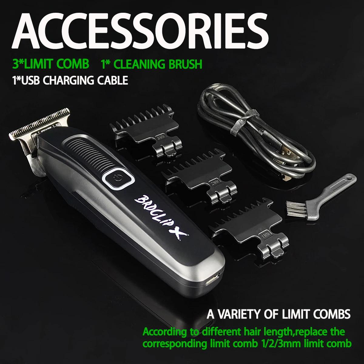 BRDCLIP FA1981 7500 tr/min professionnel X tondeuse à cheveux 0 Distance DLC lame barbier 1500mAh fi