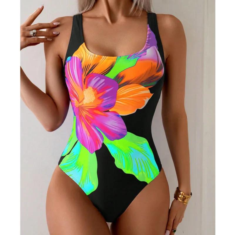 Été imprimer Sexy une pièce maillots de bain fermé femmes maillots de bain Push Up vêtements de nata