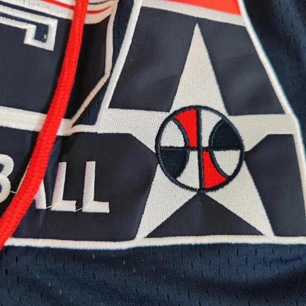Short de basket-ball américain pour hommes, édition américaine Pockets, couture, broderie, sport de