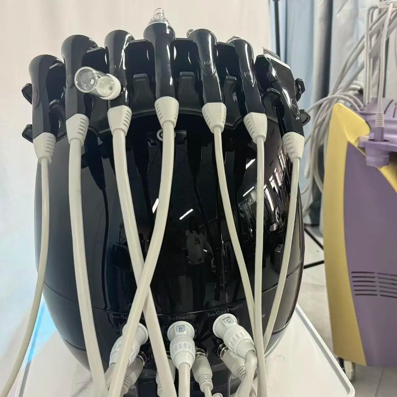 Appareil de Dermabrasion Hydra-Oxygène à Jet d'Eau Glacée Bleu Intelligent, Peeling Aqua à Micro-Bul