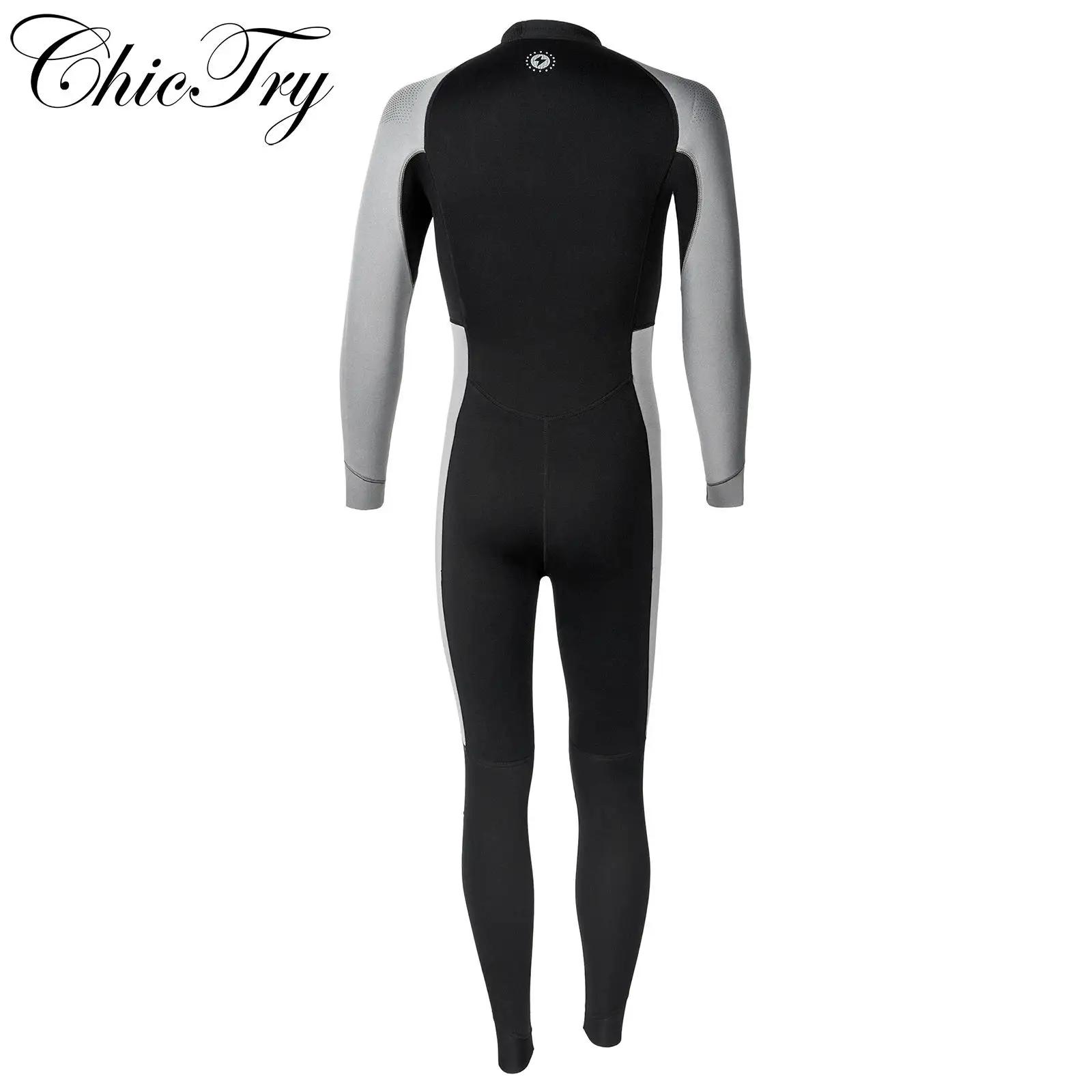 Combinaison Thermique Néoprène Homme 3mm - Manches Longues pour Surf Plongée et Natation