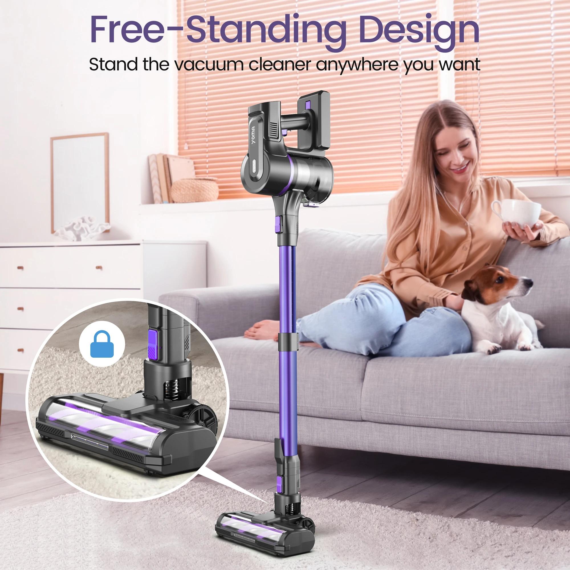 Yoma-Aspirateur sans fil S100, autonomie jusqu'à 45min, aspirateur balai 9 en 1, sol en bois dur, po