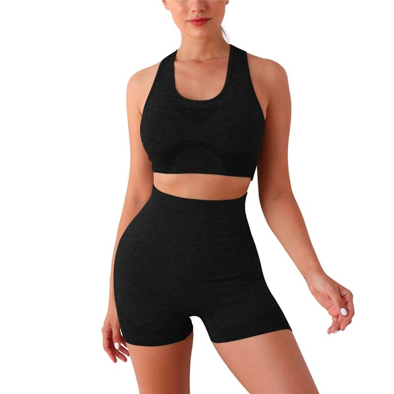 Ensemble de Yoga 2 pièces sans couture pour femmes, vêtements d'entraînement, de gymnastique, Fitnes