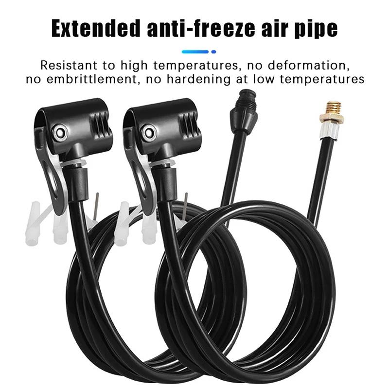 Tube d'extension de pompe à air de vélo, connecteur de tuyau de vélo, accessoires de gonfleur, buses