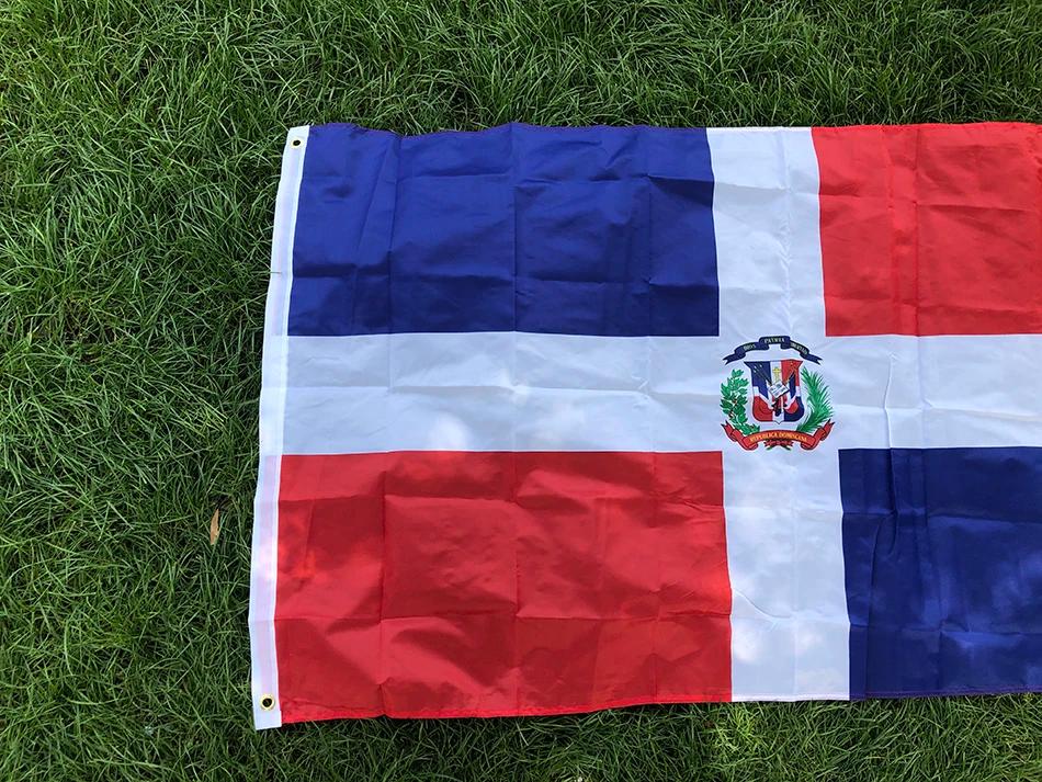 SKY DRAPEAU livraison gratuite 90X150CM suspendu Polyester république dominicaine bannière nationale
