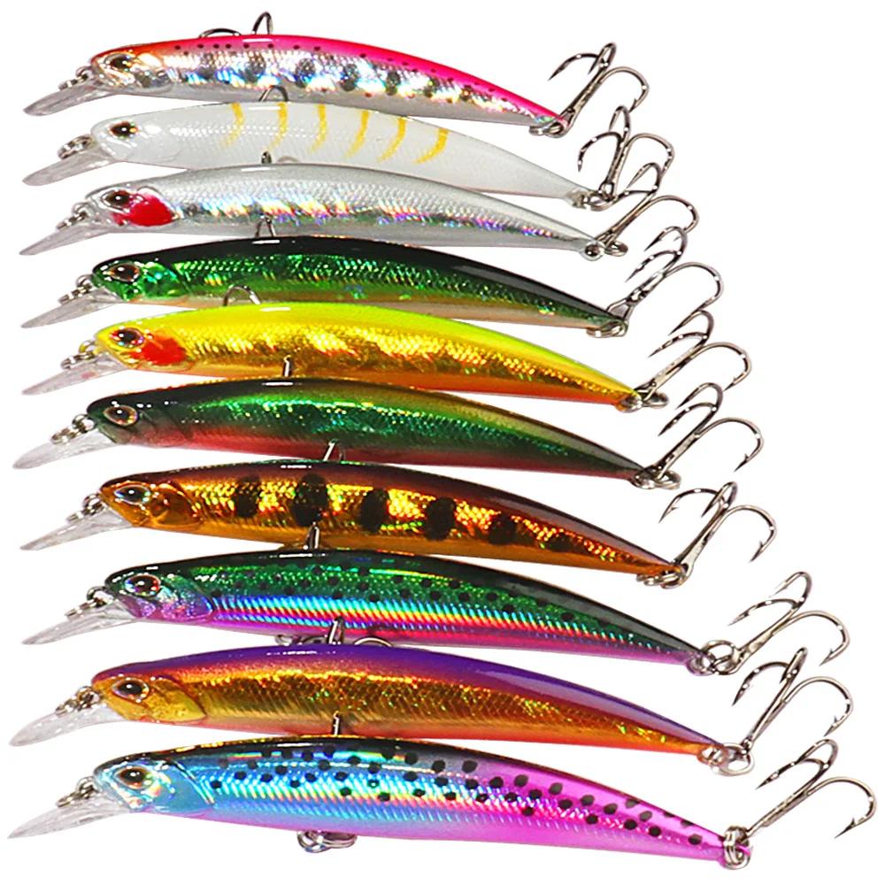 10 pièces/lot vairon 8g 9g 13.3g 26g leurre de pêche flottant appât dur Pesca attirail Jerkbait Swim