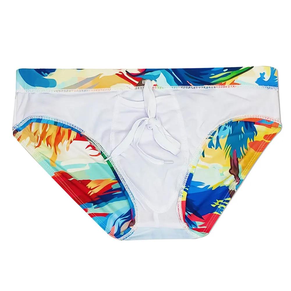 Marque Sexy slips maillot de bain serré Stretch maillot de bain hommes marque Surf été plage pantalo