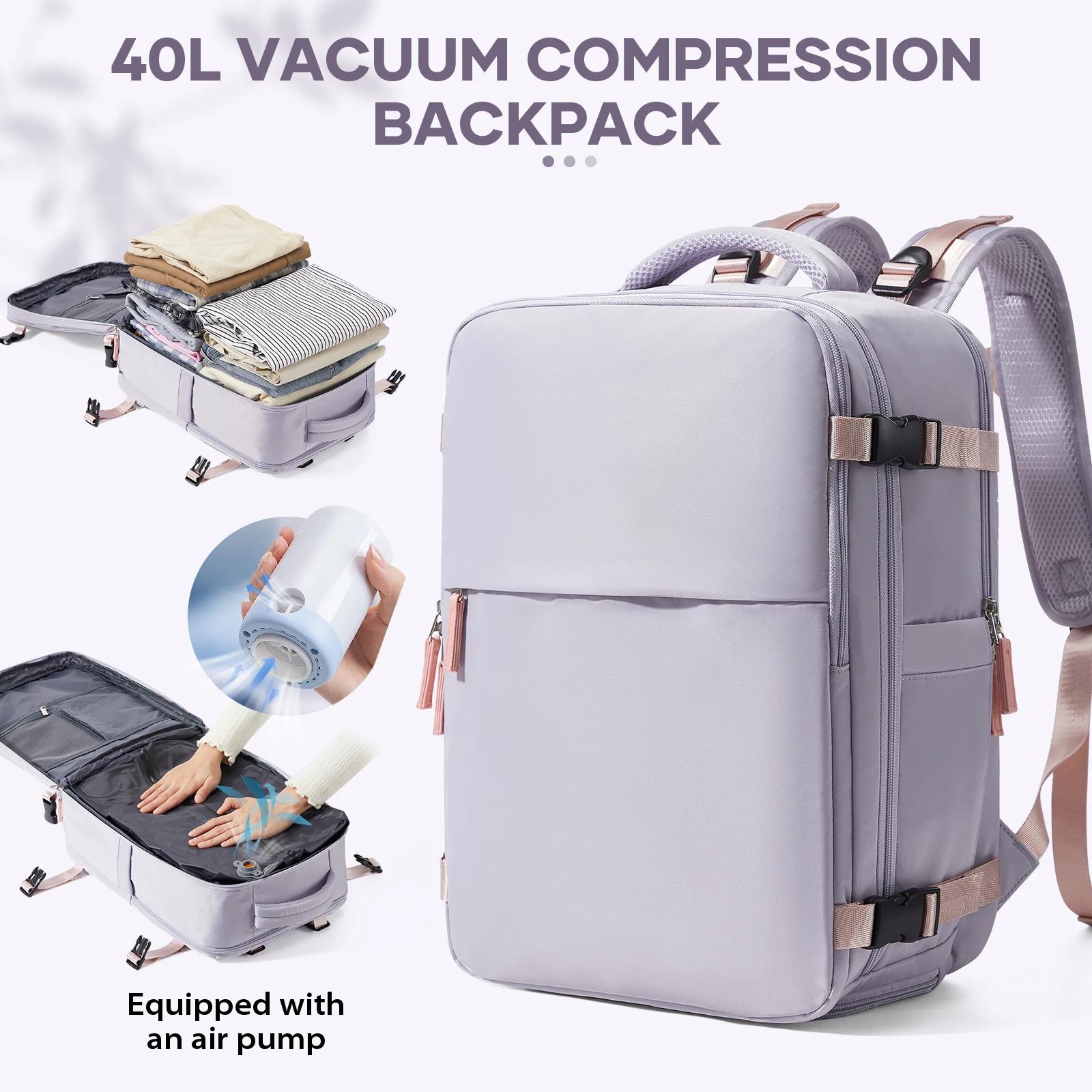 Sac à dos de compression sous vide avec pompe à vide, sac à dos de voyage gain de place pour vêtemen