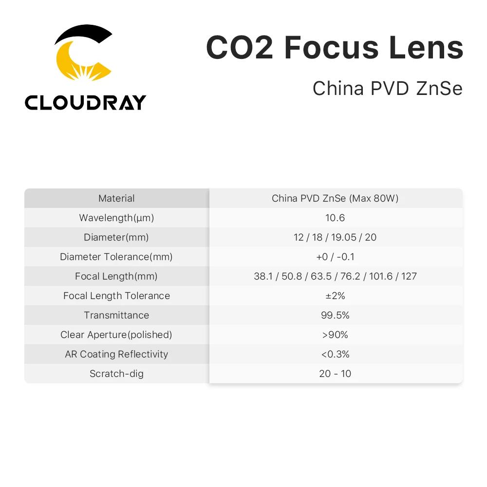 Cloudray 1/5 pièces lentille de mise au point USA CVD ZnSe DIA 12/18/20mm pour Machine de découpe de