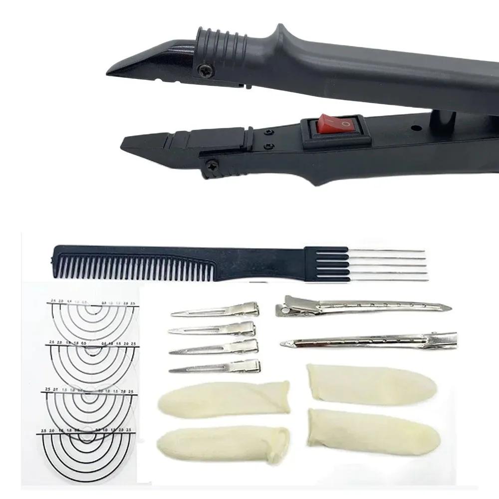 611B Extensions de cheveux Loof constantes pinces connecteurs de cheveux pointe plate Extension de c