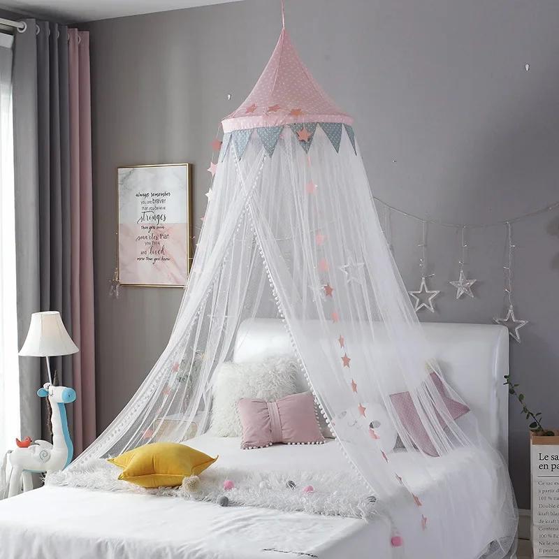 Rideau de lit pour enfants, lit de bébé, rideau d'amendements, autour du breton, moustiquaire, filet