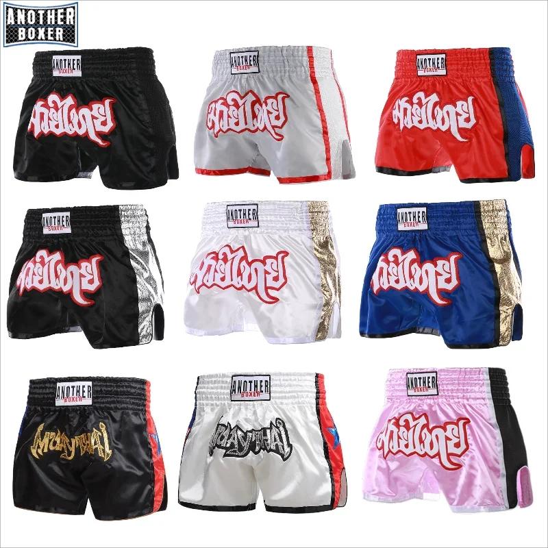 Short MMA pour enfants et adultes, short Muay Thai boxe, brodé, vêtements d'arts martiaux pour l'ent