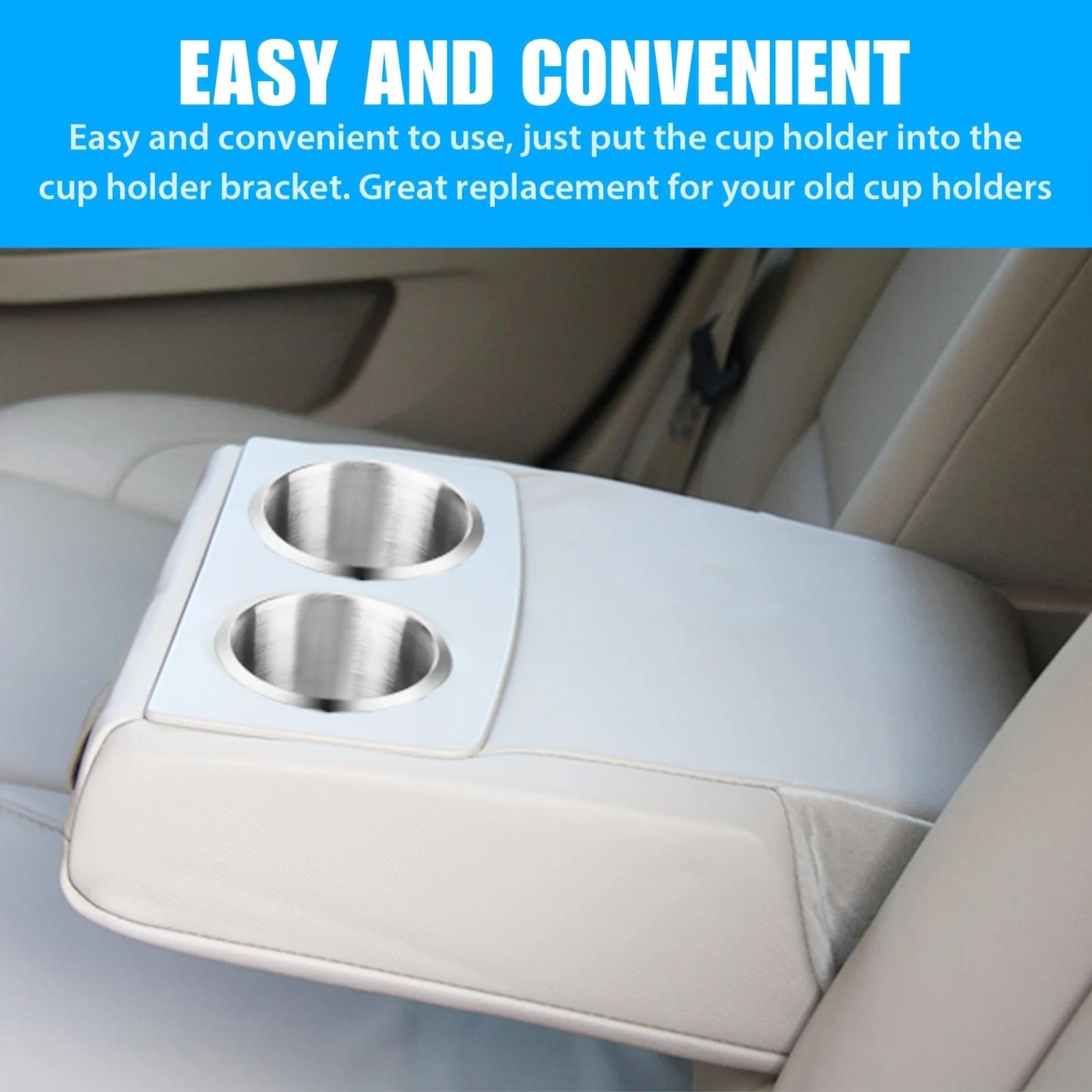 Porte-gobelet universel en acier inoxydable, 1/2 pièces, argent, pour Console centrale de voiture, b