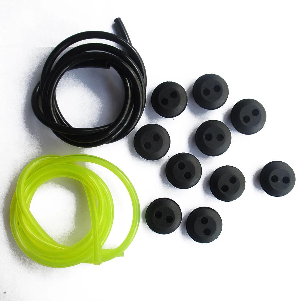 Oeillet de réservoir de carburant en caoutchouc, 2 trous, avec tuyau de conduite de carburant, pour