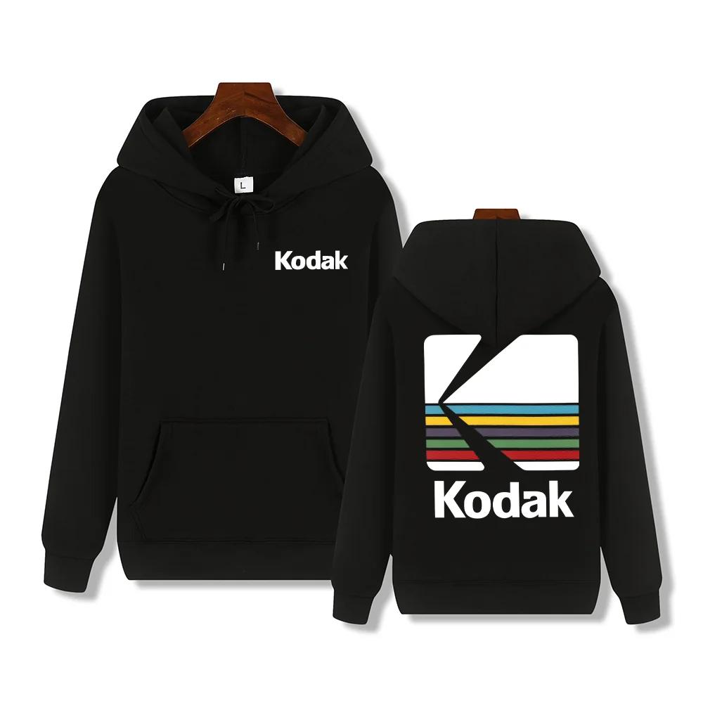 Kodak marque automne et hiver tendance Hip Hop Style rétro mode Y2K imprimé chaud hommes à capuche S