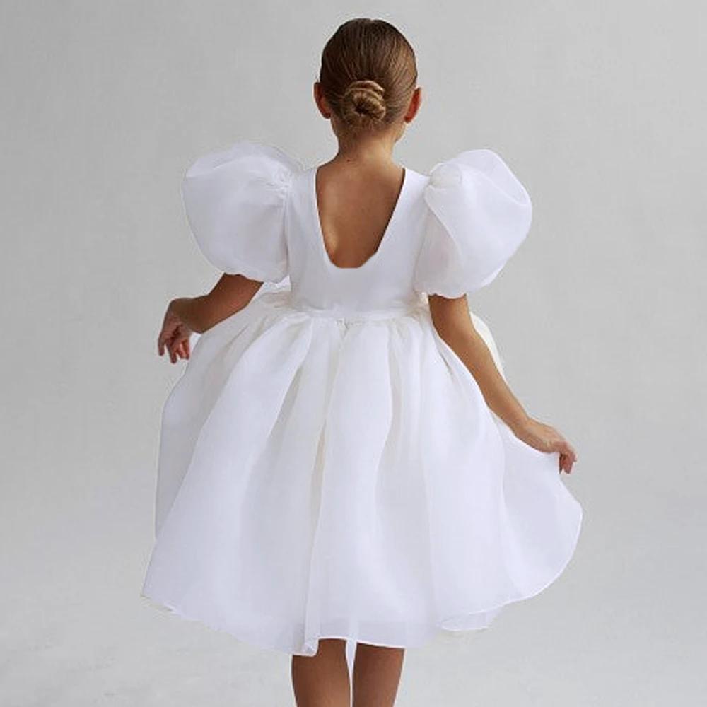 Robes de soirée pour filles, imprimé floral, à la mode, Costume de noël, blanc, robe de bal de princ
