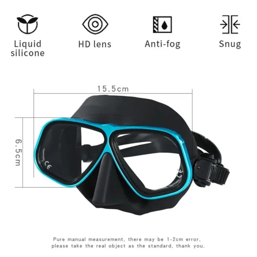 Lunettes de plongée gratuites, masque similaire en alliage d'apollo, Gel de silice liquide, Kit de T