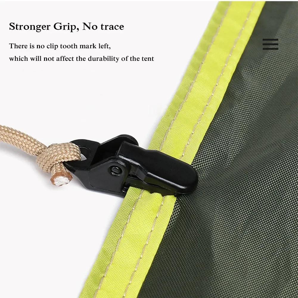 10/15/20 pièces auvent pince bâche Clips Snap cintres tente Camping survie serrer outil pour Camp en