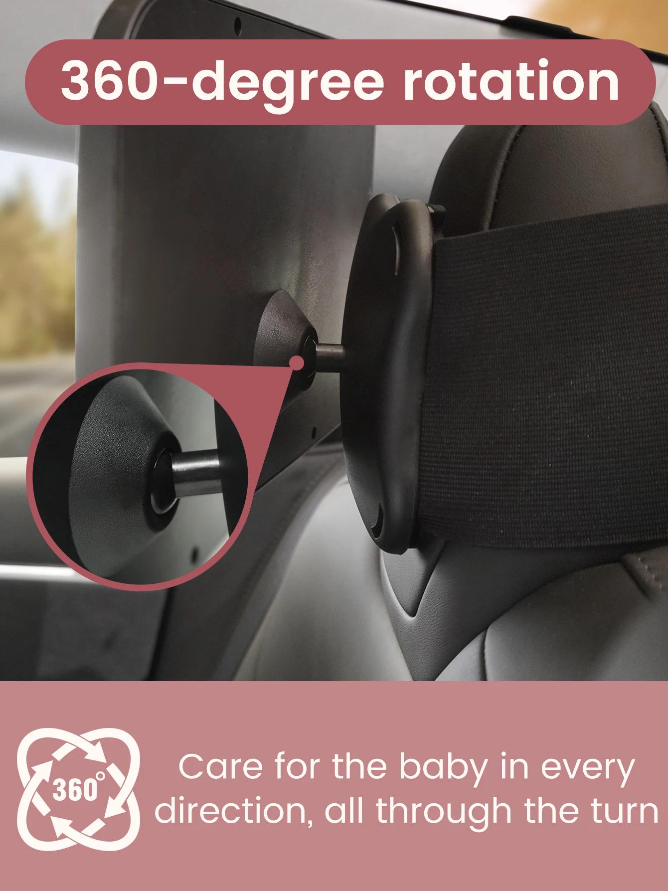 Rétroviseur de voiture pour bébé - Vue claire incassable pour Tesla et la plupart des voitures, acce