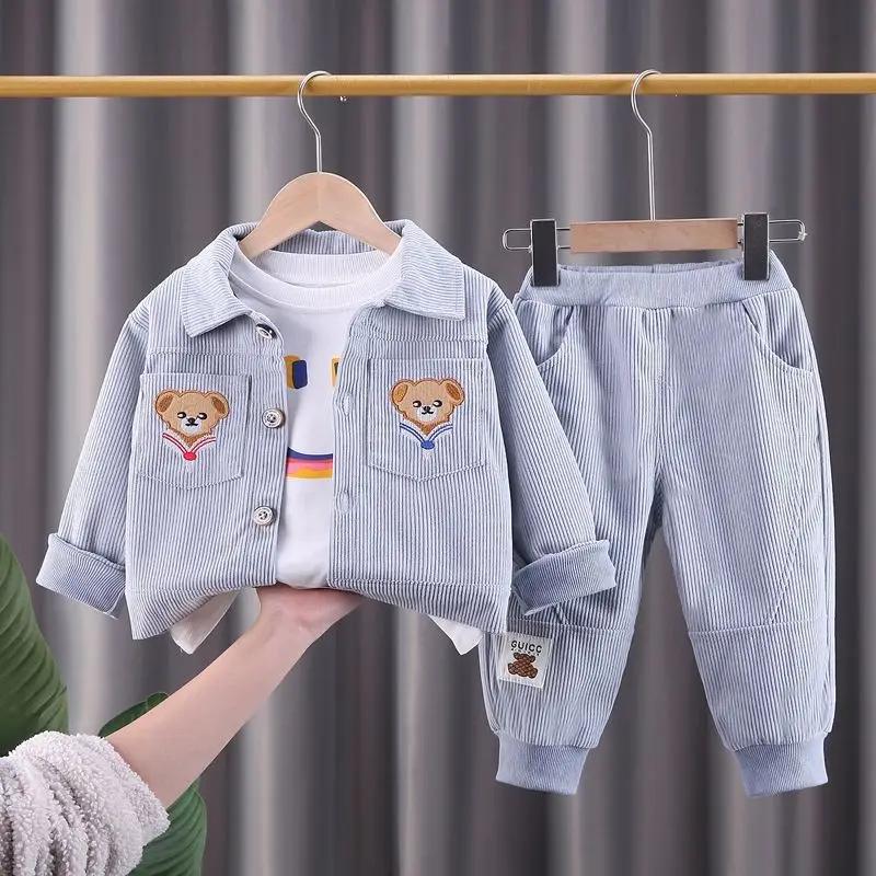 Ensembles pour bébés, nouveaux vêtements de printemps et d'automne, ensemble de loisirs manteau + pa