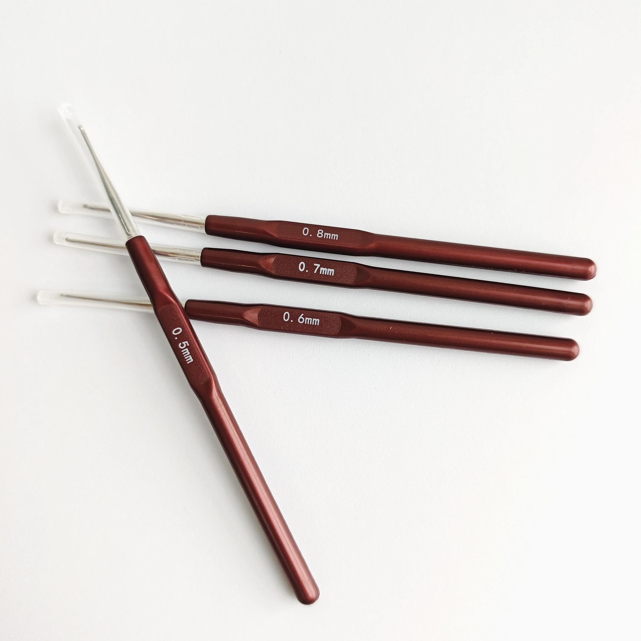 Crochet à tricoter aiguille Dreadlock outils de cheveux crochets en plastique métallique 0.5Mm 0.6Mm