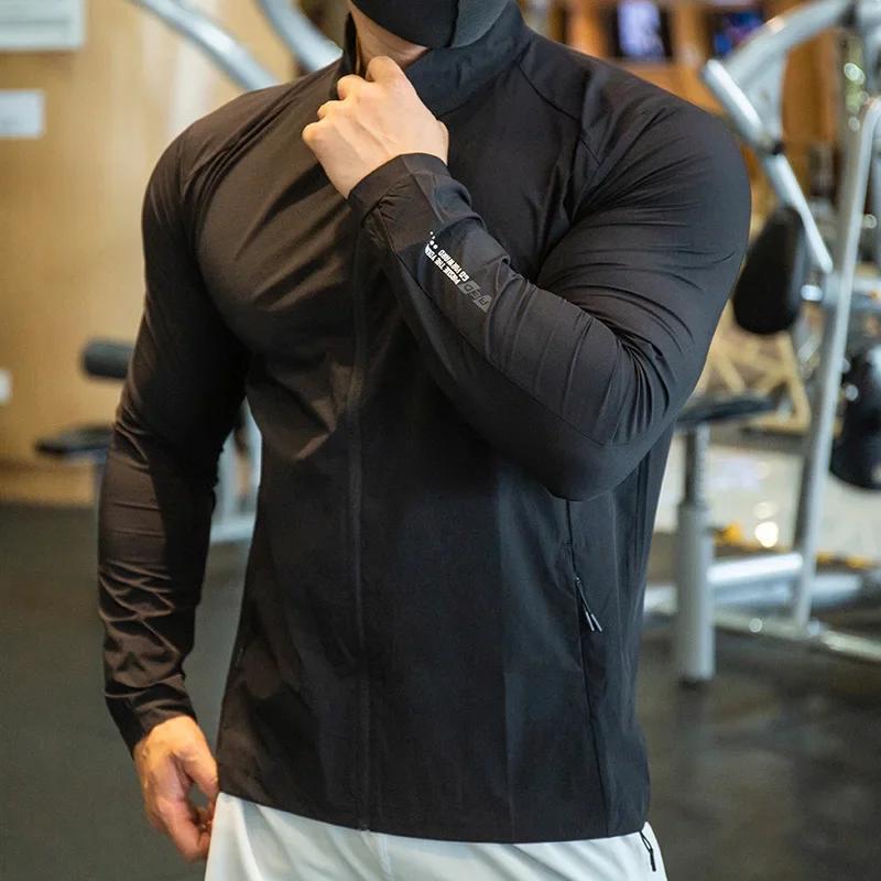 Veste de compression élastique OupillGym pour homme, manteau de course, collants d'entraînement, swe