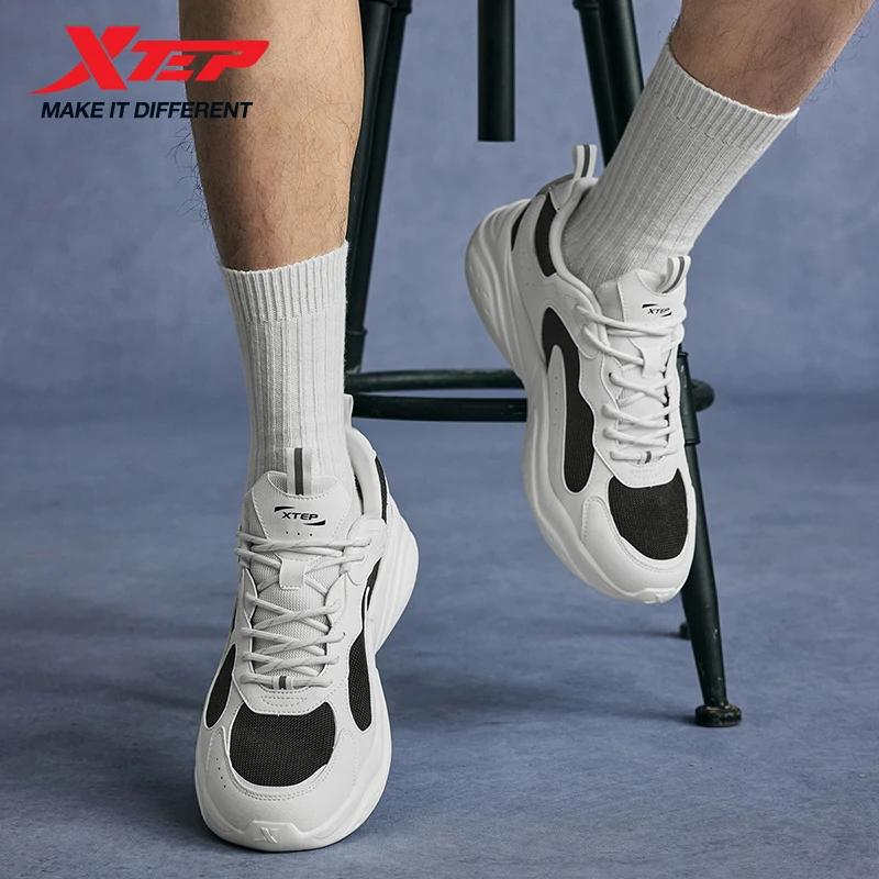 Chaussures Xtep homme été 2025 - Léger maille respirant semelles épaisses rehaussantes style rétro