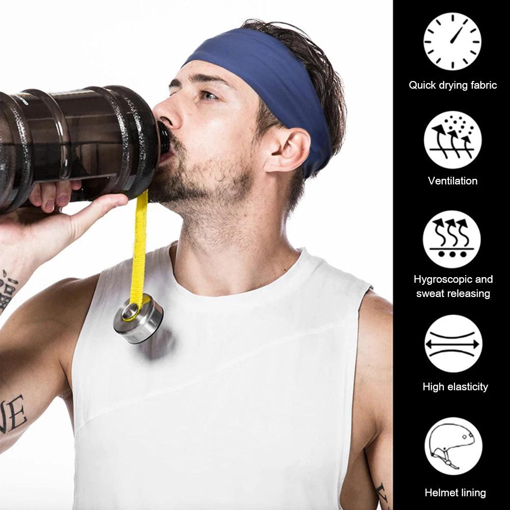 Bandeau de sport élastique absorbant à séchage rapide pour hommes et femmes, bandeau anti-transpirat