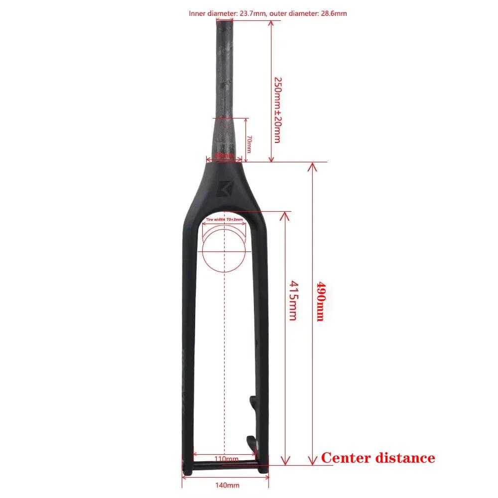 Kocevlo accessoires de vélo, fourche de VTT en Fiber de carbone 29er, axe de baril Boost 15*110mm, r