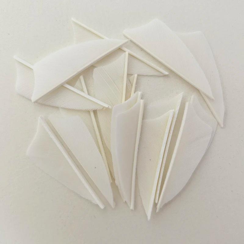 Plumes de flèche blanches pour bricolage, plumes de dinde, plumes de tir à l'arc, accessoires d'arc