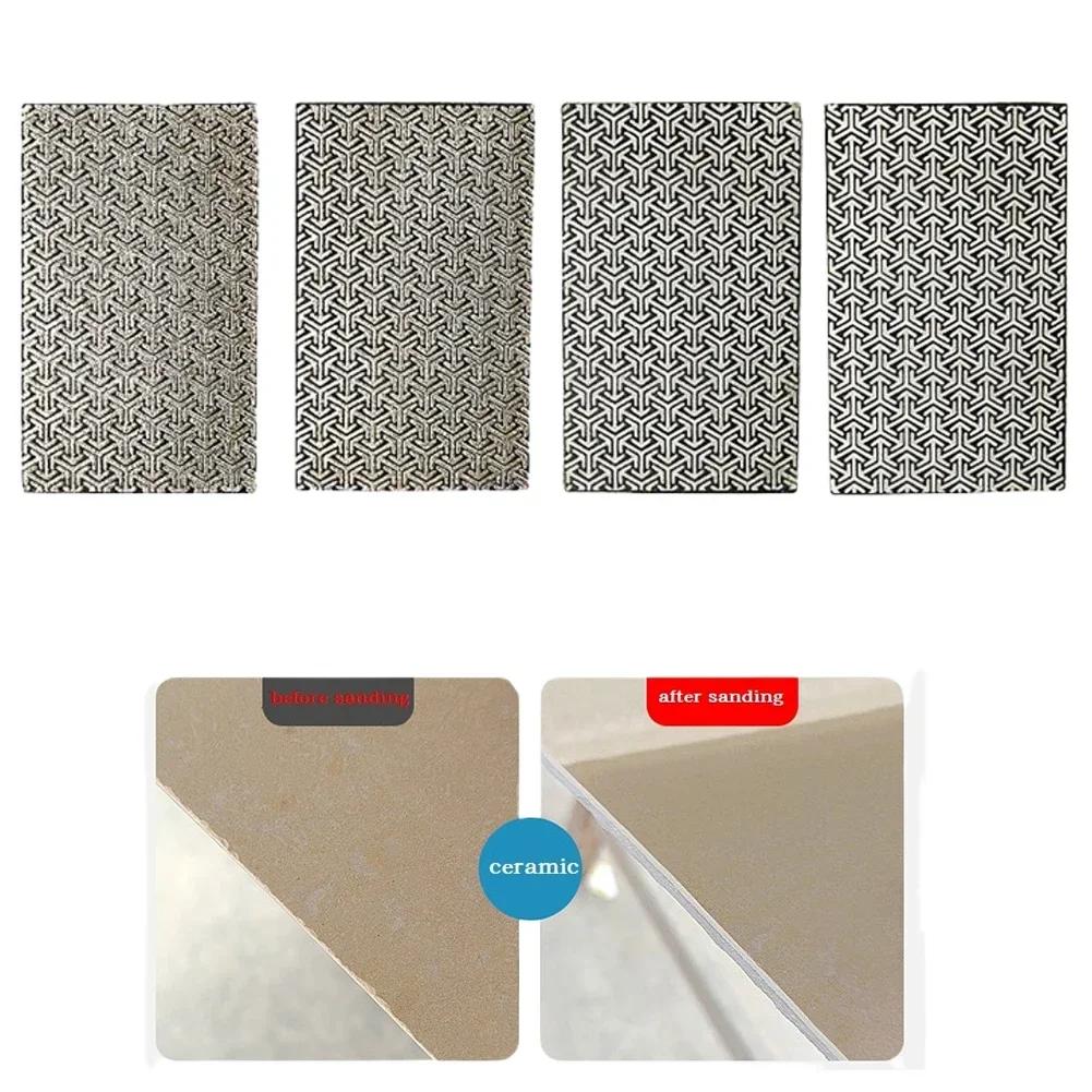 Tampons de polissage à main en diamant, grain 60 à 400, bloc de meulage abrasif pour carrelage, disq
