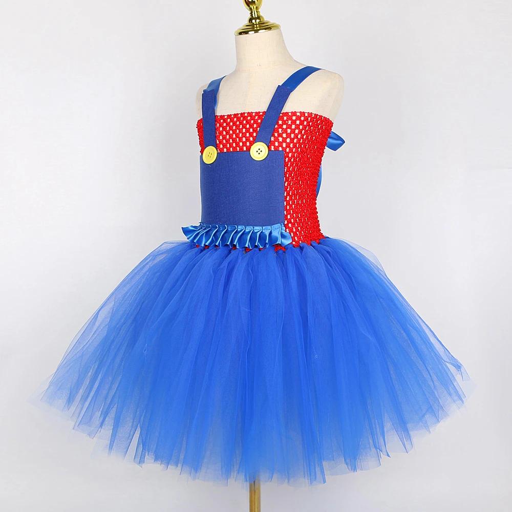 Costumes Super Bros pour Bol, Tenue d'Anniversaire et d'Halloween pour Enfants, Robe Tutu Rick de De