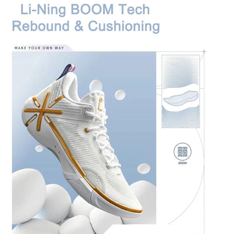 Li-Ning Chaussures de basket-ball pour hommes WADE SHADOW 6V2, chaussures de sport avec coussin BOOM