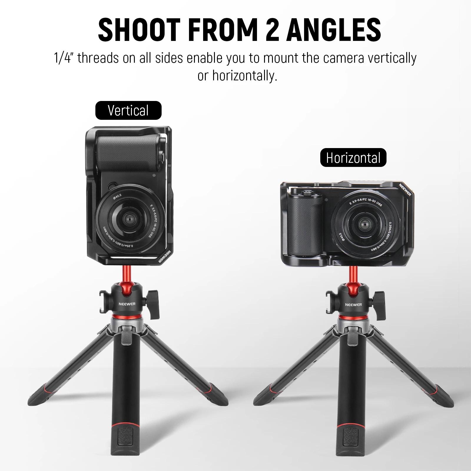 NEEWER Cage de caméra pour Sony ZV-E10 plate-forme de Cage de prise de vue vidéo en aluminium avec p